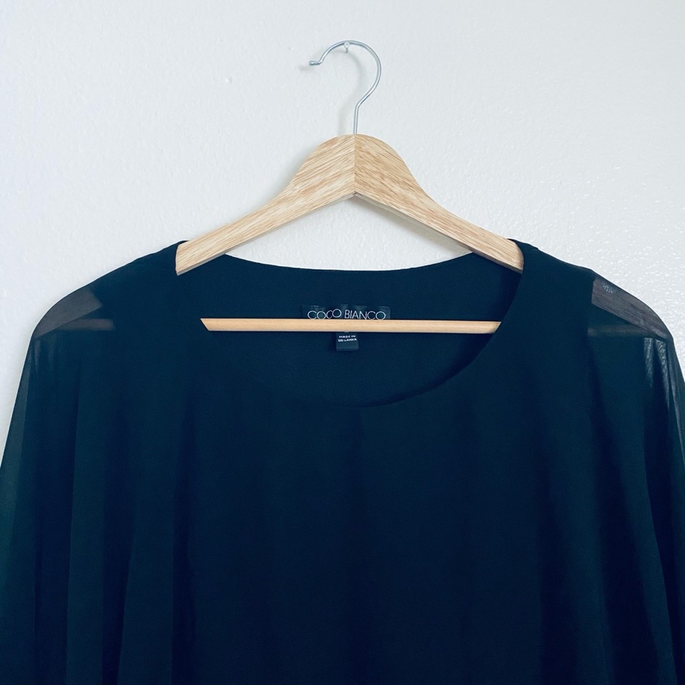 Coco Bianco Black Sheer Blouse - Picture 4 of 10